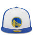 Фото #2 товара Men's White Golden State Warriors Throwback Satin 59FIFTY Fitted Hat