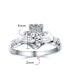 ფოტო #4 პროდუქტის BFF Celtic Irish Friendship Promise AAA CZ Cubic Zirconia Hands & Heart Claddagh Ring For Women Teens .925 Sterling Silver