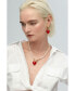 ფოტო #4 პროდუქტის Esmee Glaze Heart Pendant Baroque Pearl Necklace