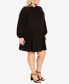 ფოტო #3 პროდუქტის Plus Size Nicole Tie Neck Mini Dress