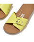 Фото #3 товара Fitfop Women's Iqushion Adjustable Buckle Metallic-Leather Slides