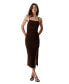 Фото #1 товара Платье женское Crescent Nylah с квадратным вырезом и складками в середине, средней длины