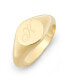 Claire Petite Initial Signet Gold-Plated Ring
