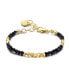 14k Yellow Gold Plated Bracelet with Colored and Gold Plated Mineral Beads in Pattern for Kids