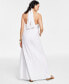 ფოტო #2 პროდუქტის Petite Linen-Blend Keyhole Halter Floral Maxi Dress, Created for Macy's