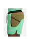 TRAIL SUNRISE RUNNING SHORTS 2in1 5" GREEN OLIVE