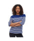 ფოტო #1 პროდუქტის Women's Arian Nautical Stripe 3/4 Tee