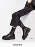 Public Desire Wide Fit Pabla chunky sole ankle boots in black