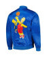Men's Blue The Simpsons Basketball Satin Full-Snap Jacket