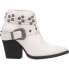 Фото #1 товара Dingo Born To Run Pointed Toe Cowboy Booties Womens White Casual Boots DI242-WHT