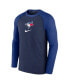 ფოტო #3 პროდუქტის Men's Navy Toronto Blue Jays Authentic Collection Game Raglan Performance Long Sleeve T-shirt