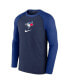 Men's Navy Toronto Blue Jays Authentic Collection Game Raglan Performance Long Sleeve T-shirt