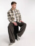 Vans helleson check shirt in beige S - фото #1