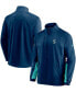 Фото #2 товара Куртка Fanatics мужская синяя для Сиэтла Кракен Deep Sea Blue Authentic Pro Locker Room Rinkside Full-Zip