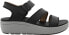 Dámské kožené sandály ELLECITY 1027274 black/drizzle
