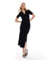 Фото #1 товара Nobody's Child Bagley midi dress in black