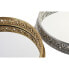 Фото #3 товара поднос для закусок DKD Home Decor 38,5 x 38,5 x 8 cm Зеркало Серебристый Позолоченный Смола Шинный полировщик (2 штук)