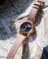 ფოტო #4 პროდუქტის Women's Swiss Automatic Khaki Aviation Pink Leather Strap Watch 36mm