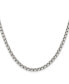 ფოტო #1 პროდუქტის Stainless Steel 3.9mm Rounded Box Chain Necklace