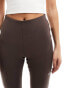 Nike mini-ribbed flared leggings in baroque brown