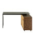 Фото #4 товара L-Shaped Corner Desk With Multiple Storage, Oak