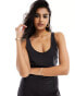 Pretty Lavish satin slip midi dress in black