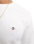 Фото #3 товара GANT shield logo embroid sweatshirt in white