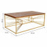 Centre Table Alexandra House Living Gold Natural Iron Fir wood MDF Wood 70 x 50 x 130 cm