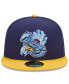 Фото #3 товара Men's Blue, Yellow Lakewood Blueclaws Marvel x Minor League 59FIFTY Fitted Hat
