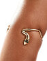 ASOS DESIGN arm cuff with wraparound snake design in gold tone