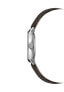 ფოტო #3 პროდუქტის Men's Swiss Automatic Maestro Brown Leather Strap Watch 40mm