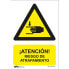 ATM Danger sign risk of entrapment PVC glasspack