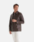 ფოტო #3 პროდუქტის Men's Leather Jacket, Nappa Brown