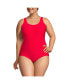 Plus Size Texture Soft Cup Tugless Sporty One Piece Swimsuit