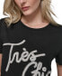 Women's Tres Chic Fringe-Logo T-Shirt