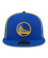 Фото #3 товара Men's Royal Golden State Warriors Piped and Flocked 59Fifty Fitted Hat