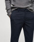 ფოტო #6 პროდუქტის Men's Slim-Fit Cotton Micro-Houndstooth Slim-Fit Trousers