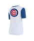 ფოტო #4 პროდუქტის Women's White Chicago Cubs Colorblock T-shirt