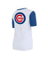 Women's White Chicago Cubs Colorblock T-shirt