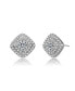 ფოტო #1 პროდუქტის Ga Cubic Zirconia Pave Square Shape Stud Earrings