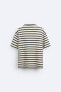 STRIPED TEXTURED POLO SHIRT