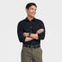 Фото #1 товара Men's Performance Dress Long Sleeve Button-Down Shirt - Goodfellow & Co Black M