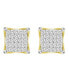 ფოტო #2 პროდუქტის Men's Diamond (1/6 ct. t.w.) Earring Set in 10k Yellow Gold