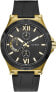 Guess Herren Uhr Edelstahl Farbe Gold Amband Leder/silikon GW0204G1