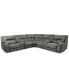 Фото #2 товара CLOSEOUT! Terrine 7-Pc. Fabric Sectional with 2 Power Motion Recliners and 2 USB Consoles, Created for Macy's