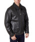 ფოტო #3 პროდუქტის Men's Zipper Leather Jacket