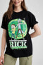 Coool Rick And Morty Oversize Fit Kısa Kollu %100 Pamuk Tişört A2764ax23sm