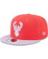 Фото #1 товара Men's Red, Lavender Milwaukee Bucks 2-Tone Color Pack 9FIFTY Snapback Hat
