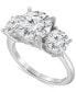 ფოტო #1 პროდუქტის Certified Lab Grown Diamond Three Stone Engagement Ring (5 ct. t.w.) in 14k White Gold