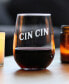 Фото #3 товара Cheers Italian Cin Cin Italy Gifts Stem Less Wine Glass, 17 oz